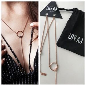 Luv AJ Full Bloom Lariat Rose Gold Necklace